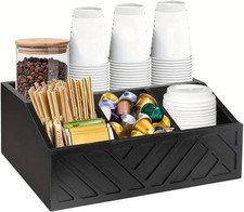 2-Tier Coffee Station Organizer for Countertop, Bar and Tea Accessories Storage