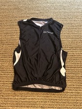 Orca Cycling Biker Shirt Mens Small Black 1/4 Zip Biking Bicycle Triathlon Tank