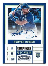 Hunter Dozier AUTOGRAPH /49 RC Championship Ticket 2017 Panini Chronicles AUTO 