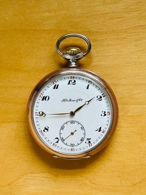 2T866 Antique Henry Moser & Cie silver pocket watch