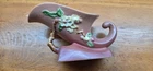 Vintage 1949 Roseville  Pottery Apple Blossom pink Cornucopia Vase