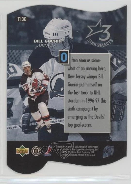 1997-98 Upper Deck 3 Star Selects Bill Guerin #T13C - Image 2 of 2