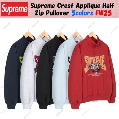 Supreme Crest Applique Half Zip Pullover 5colors FW25 | eBay