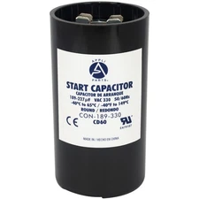 Appli Parts motor start capacitor 189-227 Mfd (microfarads) uF 330VAC universal