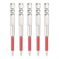 "5X TT10 Torx-Bit FüR 1/4\" 3\" Magnetisch Mit Loch"