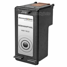 Reman #74 XL BLACK Ink Cartridge for HP Deskjet D4260 D4360 D4363 D4368