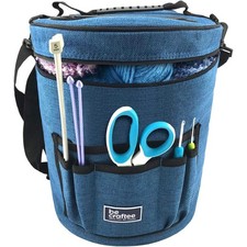 Knitting Bag, Large Capacity Crochet Tote Bag Portable Yarn Storage Organizer