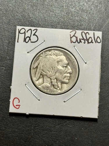1923 P Buffalo Nickel G+ Good Better Date US 5c Type Coin (Raw19134)