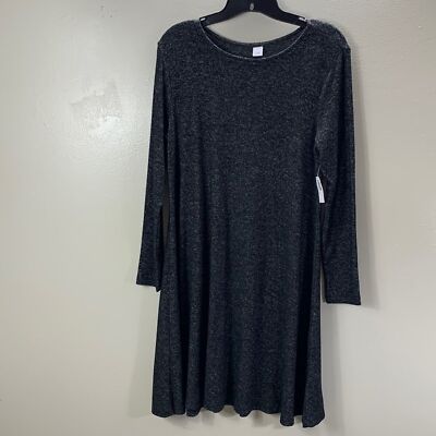 Old Navy Gray Long Sleeves Loose Fitting Long Sleeves Women's Dress Size S