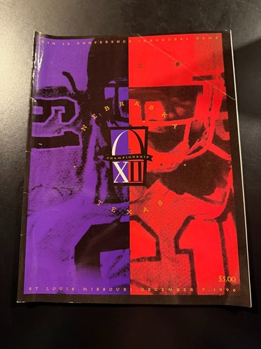 Programma Campionato Nebraska CornHuskers Vs. Texas Longhorns 1996 BIG XII