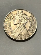 1922 Martinique 1 Franc/Rare/AU #98