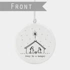 East of India Porcelain Dish Ball Nativity Scene Christmas Decoration Gift