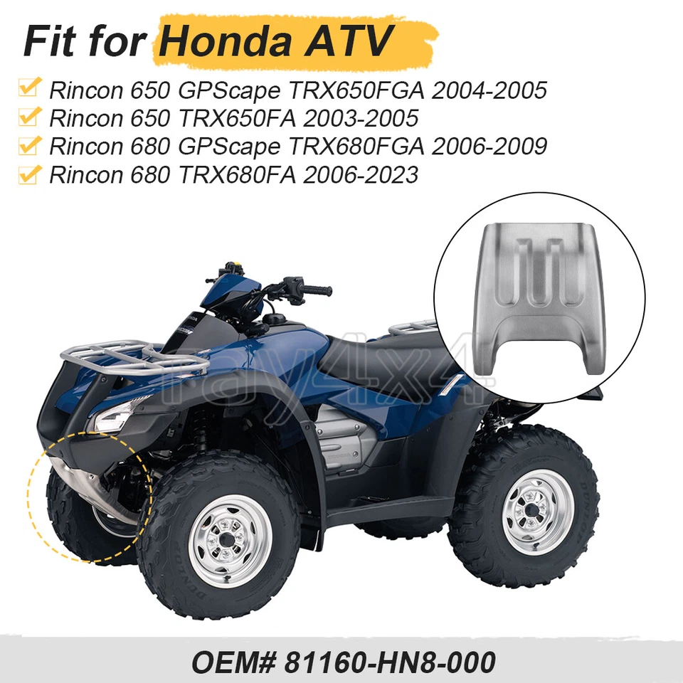 FRONT BUMPER LOWER ALUMINUM 滑板护板 03-23 适用于本田 TRX 650 680 RINCON — 第 2/4 张图片