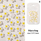 4 Stück 3D Nagelstecker Aus Metall & Harz – Mit Kristallsteinen & Blumen Für Maniküre