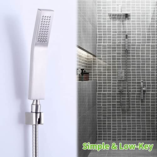 Angle Simple Shower Head Holder, Brass Shower Wand Bracket,  Assorted Colors 