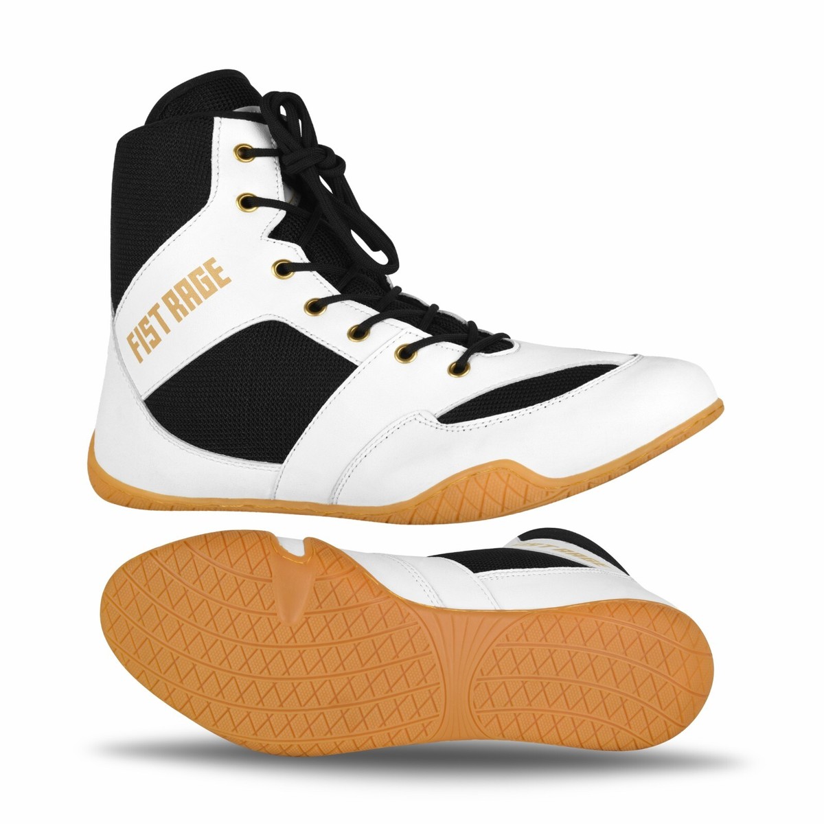 FISTRAGE Boxing Shoes Microfiber Leather Kickboxing And Training