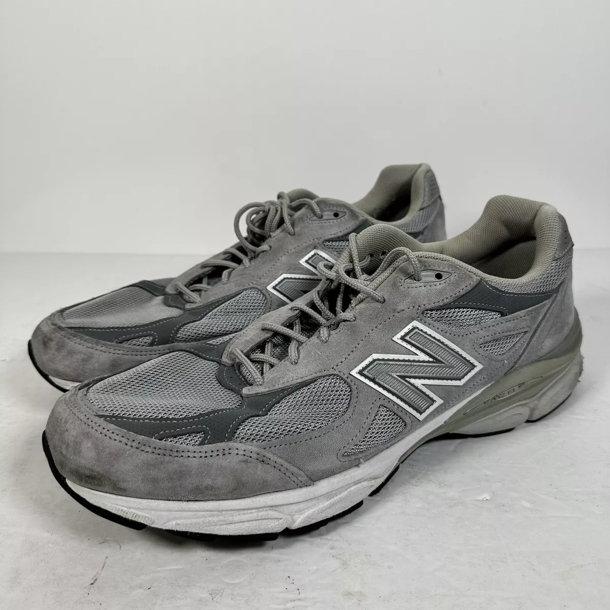 New Balance 990 V3 Gray Running Shoes Men’s Made IN USA M990GL3 Size 14 D