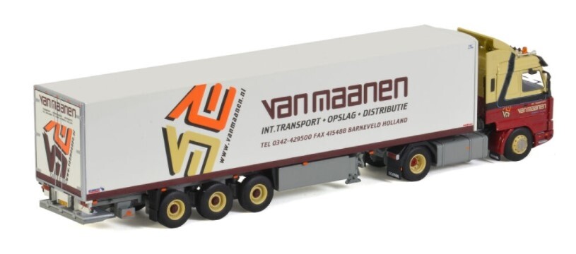 Miniature SCANIA CR 20 HD 6x2 avec remorque surbaissée 5 essieux SPIESS