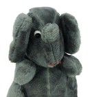Vintage 80s Grey Elephant Plush Circus Safari Zoo Trunk Up Stuffed Animal