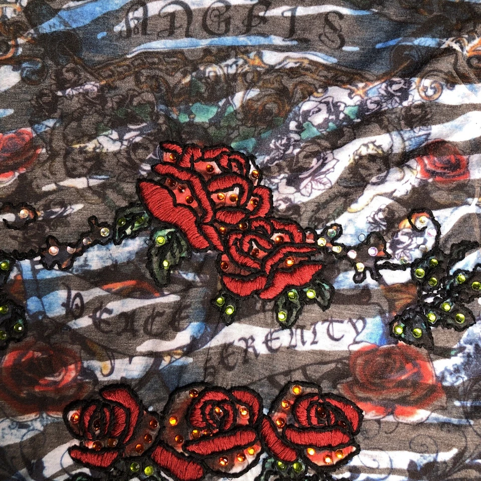 Top Pullover Cuello en V Grande Tejido Zona Espía Intercambio Ángeles Paz Serenidad Foto 2 de 4