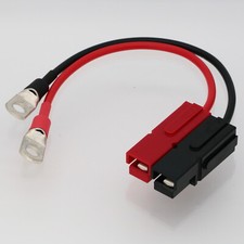 2-Pole 120A Connector 8AWG 1FT Wire DC Power Battery assist 10mm Terminal lugs