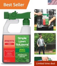 Concentrated Lawn Booster - 32 oz Ready-to-Use Fertilizer with Humic Acid