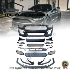 GT500 Style Front Bumper Cover Kits W/Grille For 2018-2023 Ford Mustang Perfect