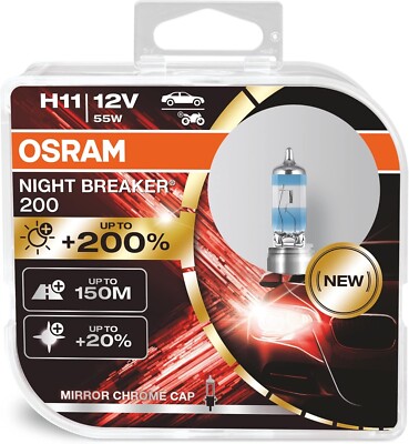 2x H11 OSRAM 64211 Night Breaker LASER NEXT GEN +200% mehr Helligkeit DUO BOX