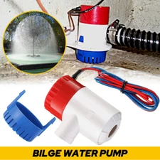 1100GPH 12V Electric Bilge Pump For Boat Marine Submersible Sump Water Transfer