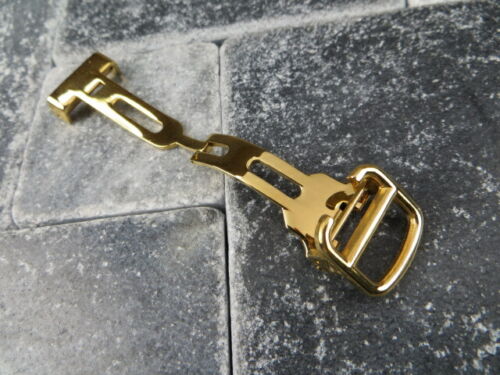 18mm 16mm 12mm CARTIER Stainless Deployment Buckle Folding Clasp Yellow Gold - Picture 1 of 4