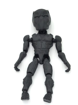 BLACK PANTHER Articulated Figure Flexi 7'' Black 3D Printed Figure