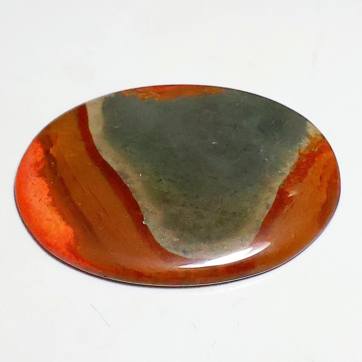 61 Ct 4X32X47 mm Natural Poligram Owhyee Jasper Oval Cabochon