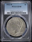 1922-D $1 Peace Silver Dollar PCGS XF 45