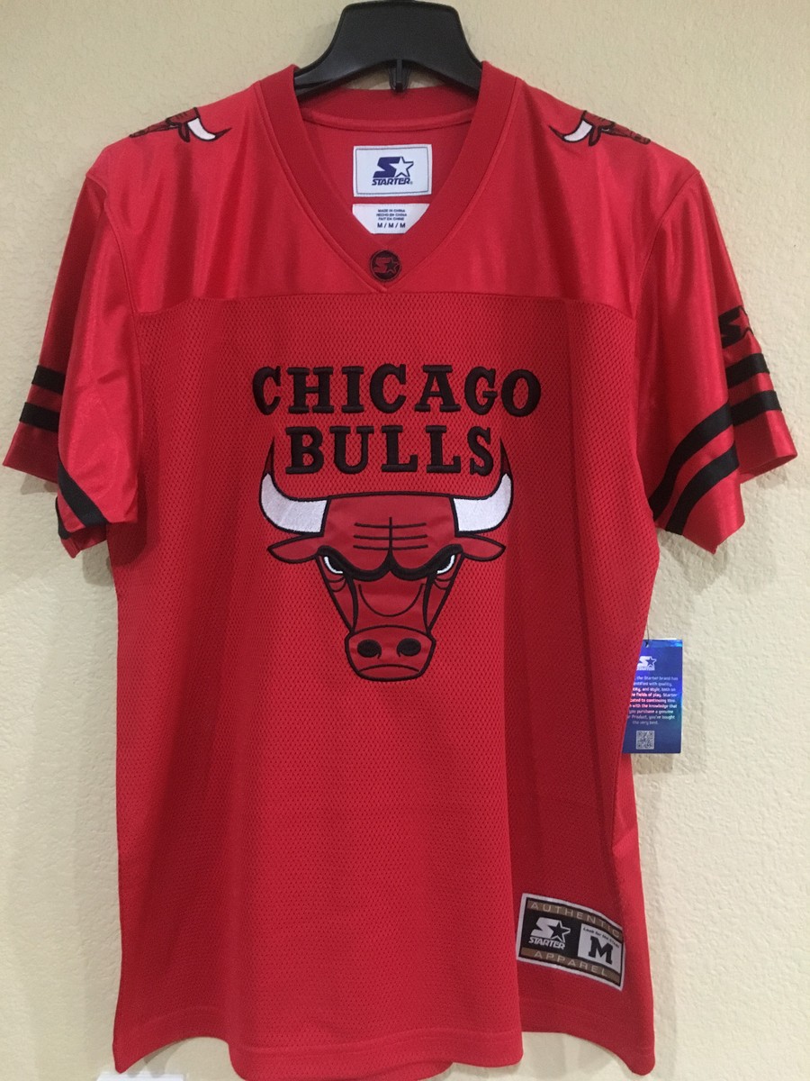 Chicago BULLS Football Men's Jersey by STARTER - Red Color