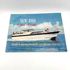 Vintage Chris Craft 1961 Boat Cruiser Yacht Promotional Pamphlet / Brochure