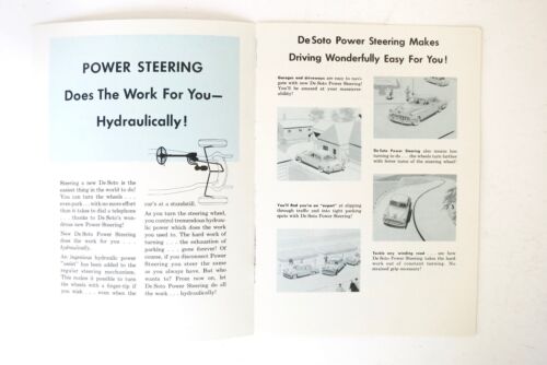 1952 DeSOTO POWER STEERING.. ADVERTISING BOOKLET.. BROCHURE... - Picture 3 of 5