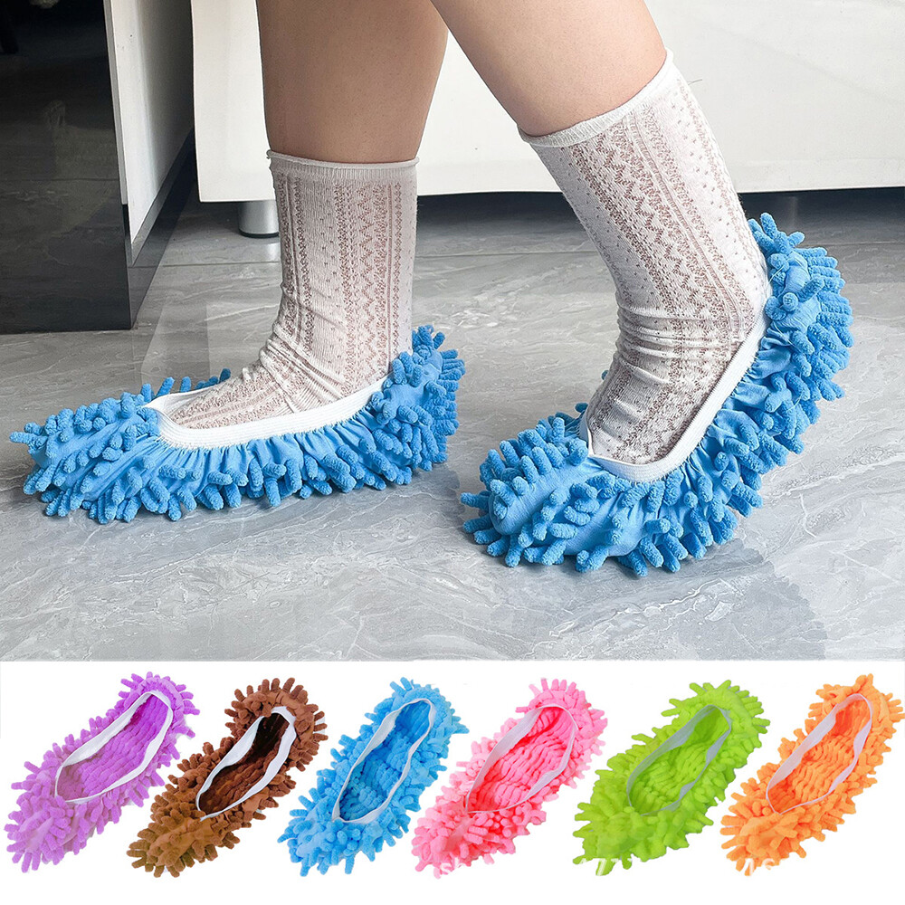 APL 1 Paio Scarpe da Pavimento Creative Mop Pantofole Lucidatura Rapida Pulizia 