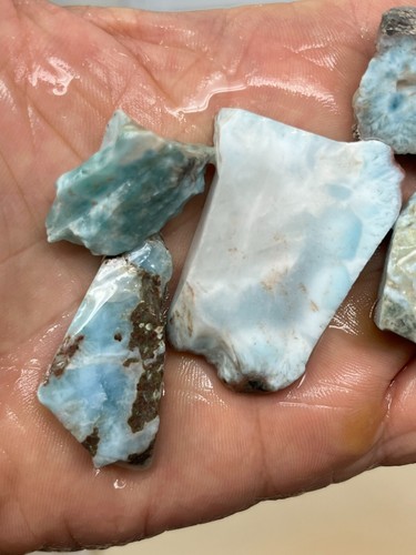 Larimar rough slabs Lapidary Carving Cabbing Chakra Reiki - Picture 5 of 8