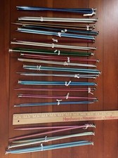 Lot of 16 Boye, 3 Susan Bates, Aluminum Knitting Needles, 10" Length, Asst Sizes