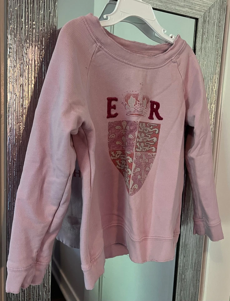 Lot of 2 Peek Girls Long Sleeve Crewneck Pink Print Graphic Sweatshirt Size 5 - Image 3 of 4