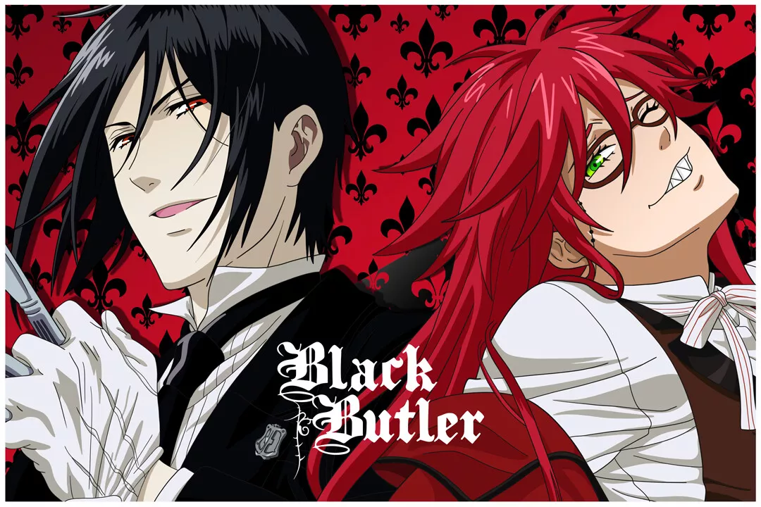 Black Butler Manga - Sebastian and Ciel vs Grell Art Wall Poster