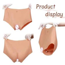 Silicone Realistic Fake Vagina Pants Cosplay Underwear Crossdressing Transgender