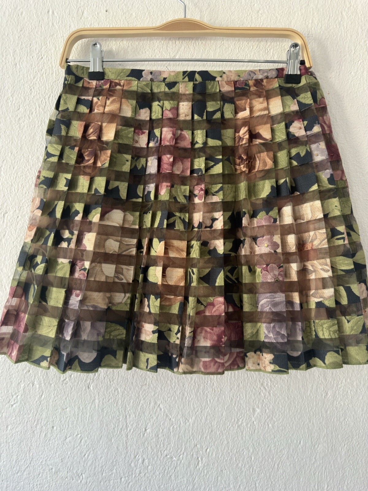 Zara Basic Skirt Pleated Mini Size Medium Multico… - image 6