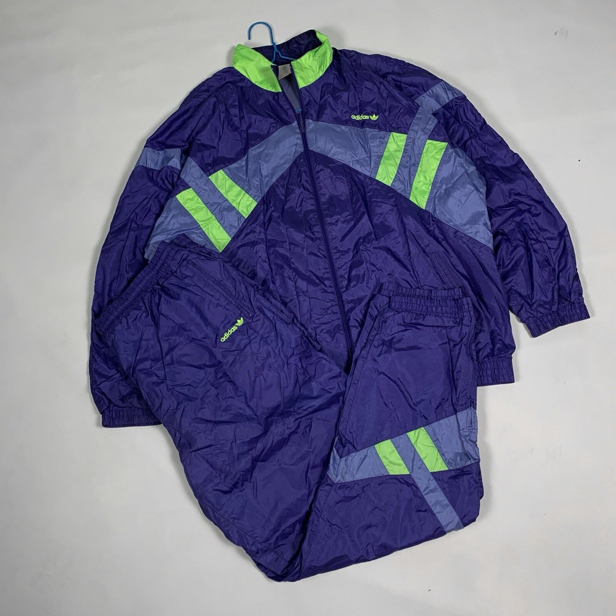 ADIDAS 80'S VINTAGE FULL TRACKSUIT TRACK TOP JACKET BOTTOMS ADIDAS 80'S VINTAGE FULL TRACKSUIT TRACK TOP JACKET BOTTOMS