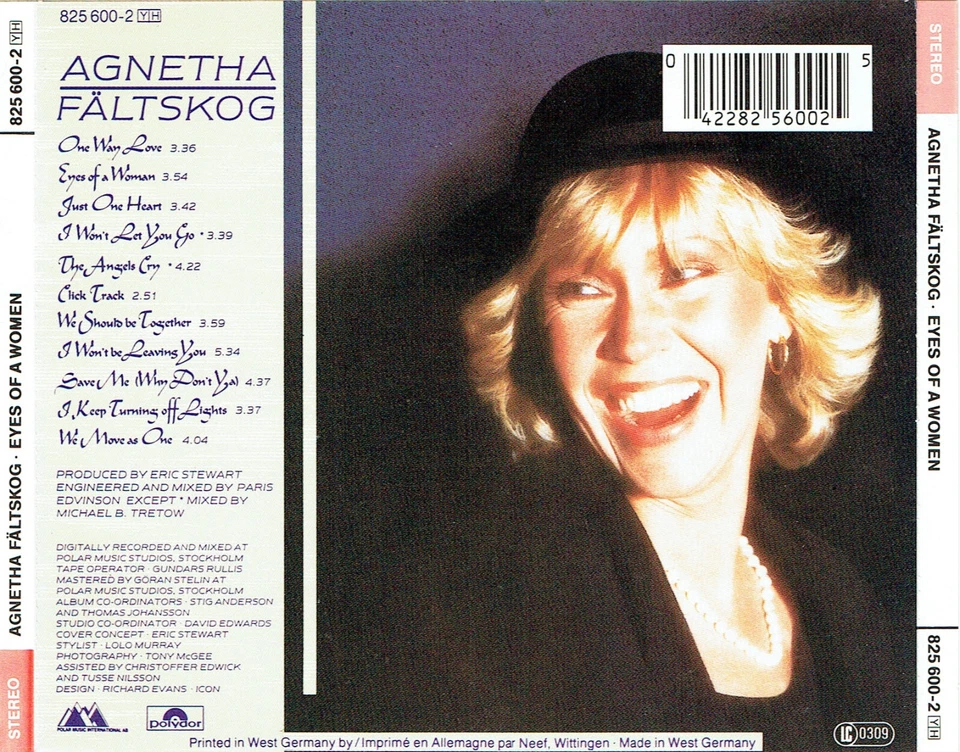 (CD) Agnetha Fältskog - Eyes Of A Woman - One Way Love, I Won't Let You Go - Bild 2 von 2