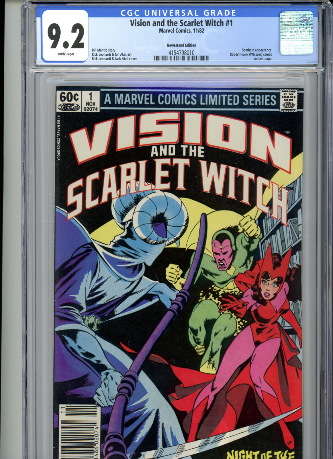 Vision and the Scarlet Witch #1 (1982) Marvel CGC 9.2 White Newsstand ...