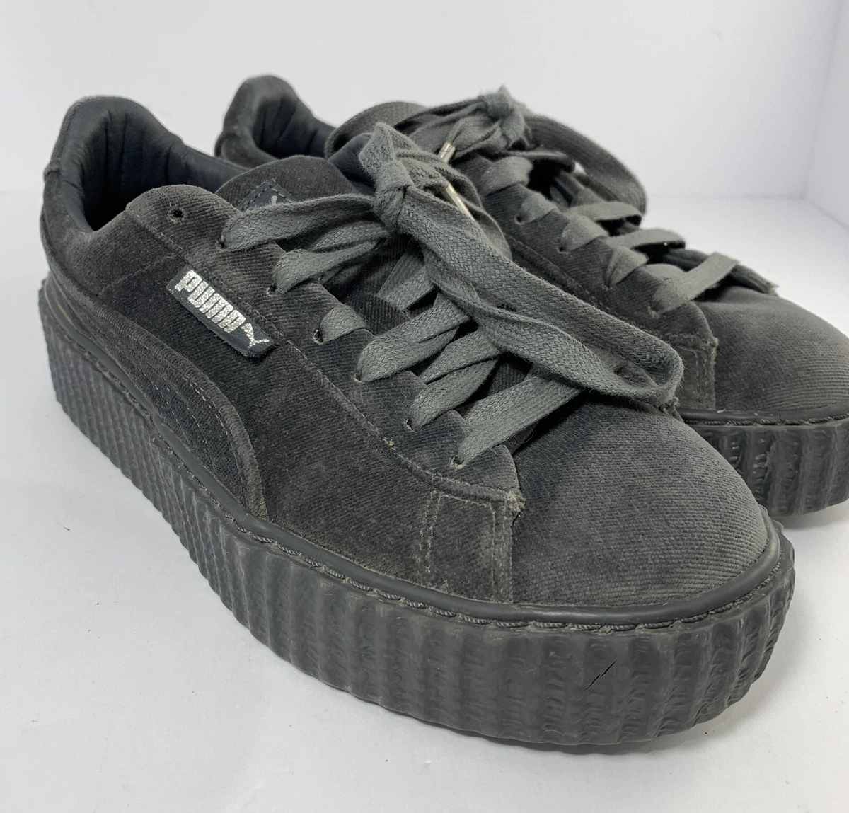 Puma FENTY X By Rihanna Sneakers Women’s Size 5 Glacier Gray Velvet Creeper
