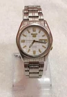 Vintage Automatic Seiko 5 Day/Date Display Glass Back 21 Jewels 7s26 Movement