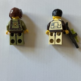 Lego Dino T-Rex Hunter Pilot Scout Hero Minifigure Lot 5886 Dino003 / Dino002