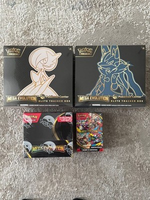 Pokemon Center Mega Evolutions Gardevoir + Lucario ETB | Enhanced Booster Box